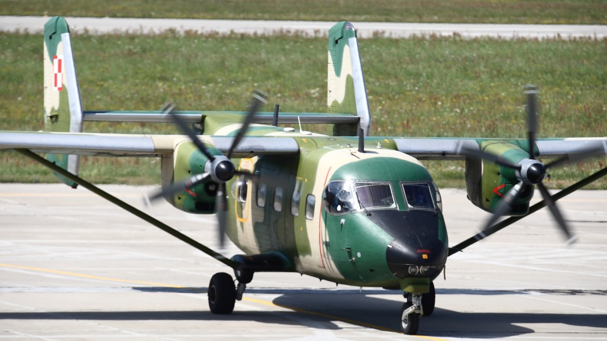 هواپیمای PZL M28B Bryza نیروی دریایی لهستان در پایگاه گدنیا