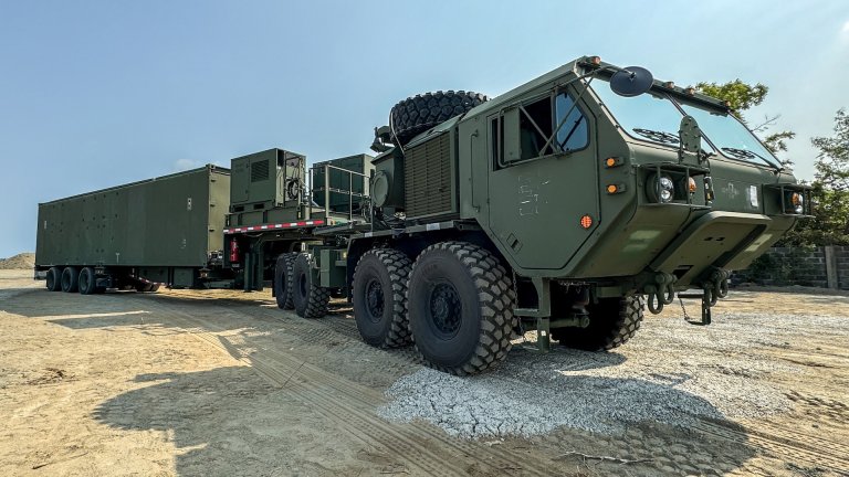 Mid-Range Capability (MRC) Launcher from Charlie Battery, 5th Battalion, 3rd Field Artillery Regiment, Long Range Fires Battalion, 1st Multi-Domain Task Force arrives as part of the capability’s first deployment into theater on Northern Luzon, Philippines, April 8, 2024. The MRC deployment aims to enhance Philippine maritime defense capabilities, while bolstering interoperability and readiness within the U.S.-Philippine Alliance.