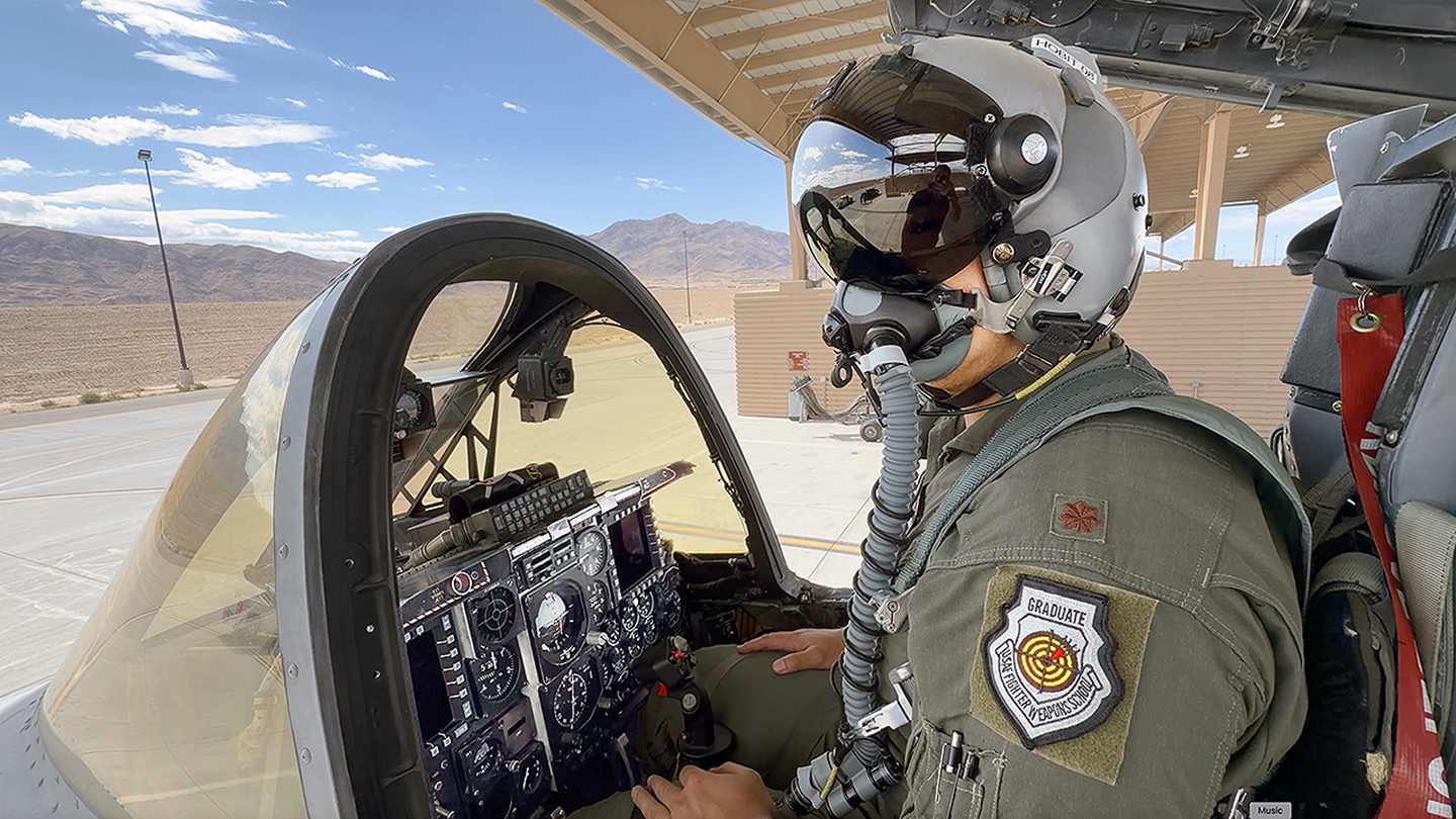 A-10 weapons school pilot gives walk around tour of jet and the cockpit.