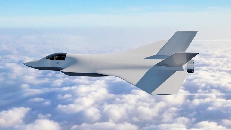 Official rendering of the GCAP demonstrator for the Tempest future fighter.