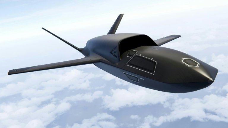 Representing the next evolution in Airbus’ UCCA roadmap towards a scalable family of uncrewed collaborative combat aircraft, the 1:1 model on display features a wingspan of 10 m and a length of 13 m. Optimised for multi-domain missions, the UCCA's capabilities include air-to-surface strikes using precision-guided munitions, air-to-air defence with long and medium-range anti-aircraft missiles, and electronic warfare for suppressing enemy air defences and offensive counter-air using non-kinetic jamming. Ravenstorm will be available in the early 2030s.