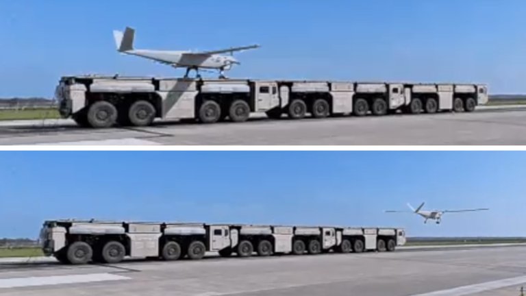 We now have our first look at a Chinese modular, road-mobile, electromagnetic aircraft launch system (EMALS) catapult actually launching a drone.