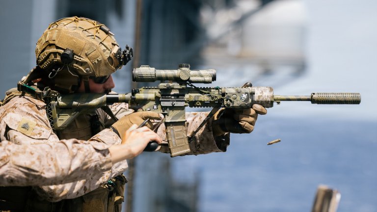 The U.S. Marine Corps is aiming to put in an order for new anti-drone 5.56x45mm ammunition for its M4 carbines and M27 rifles by the end of the year.