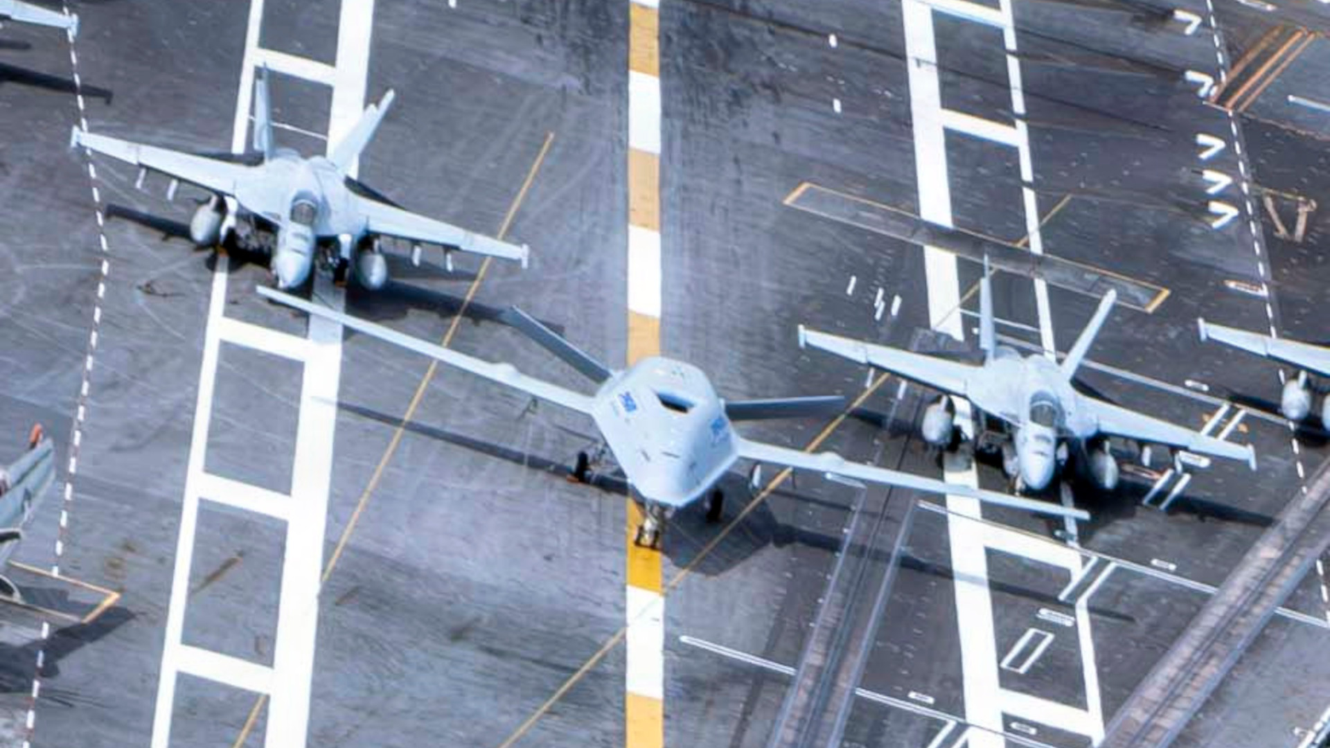 MQ-25 Stingray Demonstrator Goes Aboard USS Nimitz For 250th U.S. Anniversary Celebrations