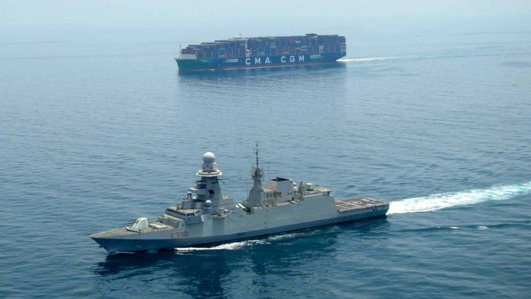 The number of ships requesting escorts from Operation Aspides in the Red Sea has spiked, the head of the task force tells us.