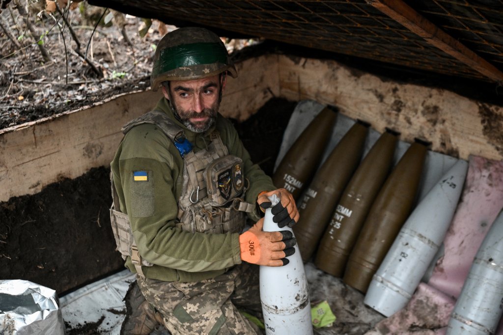 A soldier from an artillery unit of the 152nd Symon Petliura Jaeger Brigade of the Ukrainian Land Forces installs fuses during a combat mission in the Pokrovsk direction in Donetsk region, Ukraine, on December 11, 2025. (Photo by Dmytro Smolienko/Ukrinform/NurPhoto via Getty Images) NO USE RUSSIA. NO USE BELARUS. (Photo by Ukrinform/NurPhoto via Getty Images)