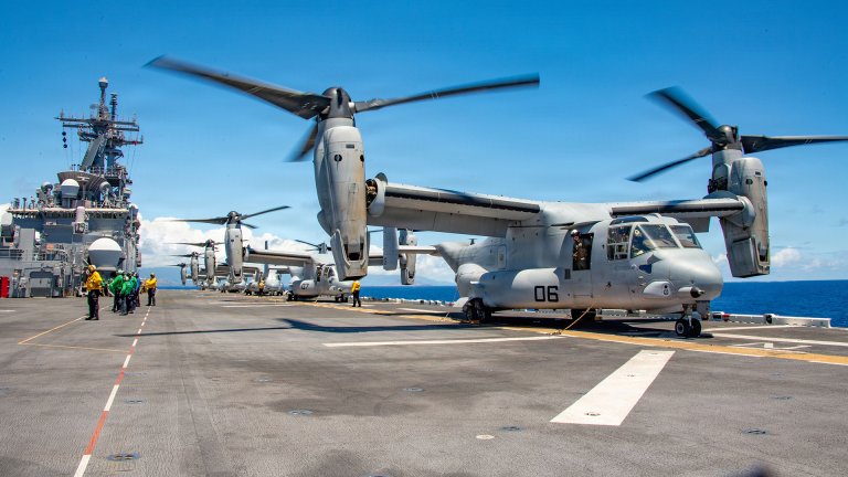 The U.S. Marine Corps just received the last of its 359 MV-22B Osprey tiltrotor aircraft.