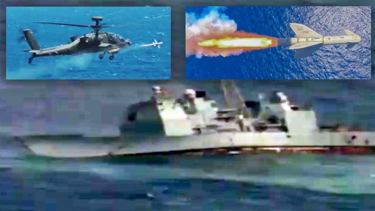 Helicopter take centerstage in Navy sinkex in the pacific.
