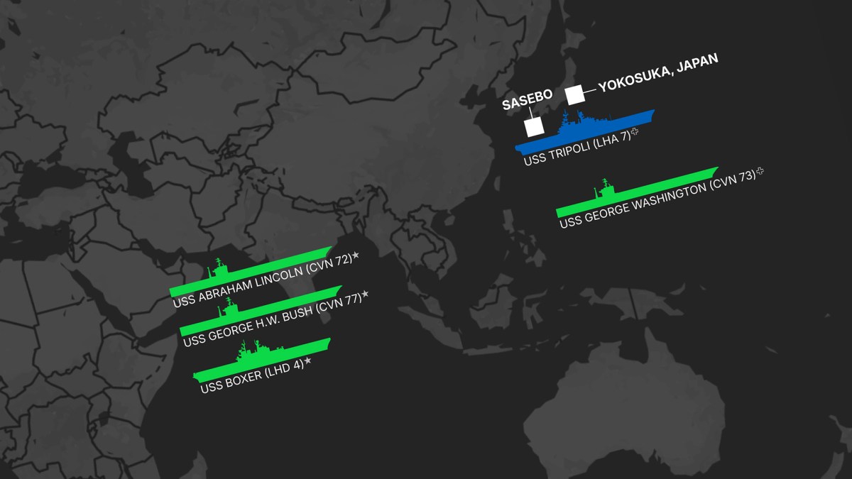Where Are The Aircraft Carriers: July 28, 2026