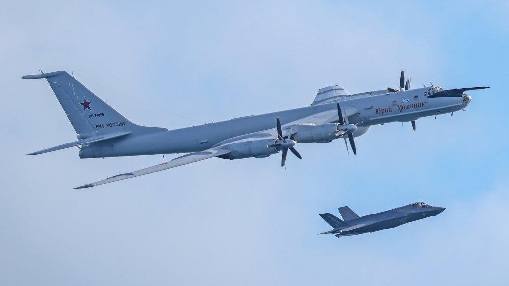 02 Jul 2026 – F-35B fighters launching from HMS Prince of Wales to intercept a Russian military aircraft Royal Navy F-35B fighters of UK Carrier Strike Group launched from HMS Prince of Wales to intercept a Russian Tupolev Tu-142 maritime reconnaissance and anti-submarine warfare (ASW) aircraft, NATO name 'Bear'. The 809NAS pilots launched F-35B fighters to intercept the Russian long-range maritime patrol bomber on the afternoon of the 2 July as it transited close to the Strike Group, north west of Norway in the Norwegian Sea. UK Carrier Strike Group is under the command of NATO as it continues operations in the High North and Arctic as part of the Arctic Sentry framework. The Strike Group’s headquarters is embarked in HMS Prince of Wales whilst it conducts Operation Firecrest after sailing from Portsmouth in April. The deployment to date has seen the Strike Group working with Allies and partner nations in the region, demonstrating its ability to operate effectively in a complex and strategically significant region while focused on NATO’s drive of preserving peace, security and cooperation in the Arctic.