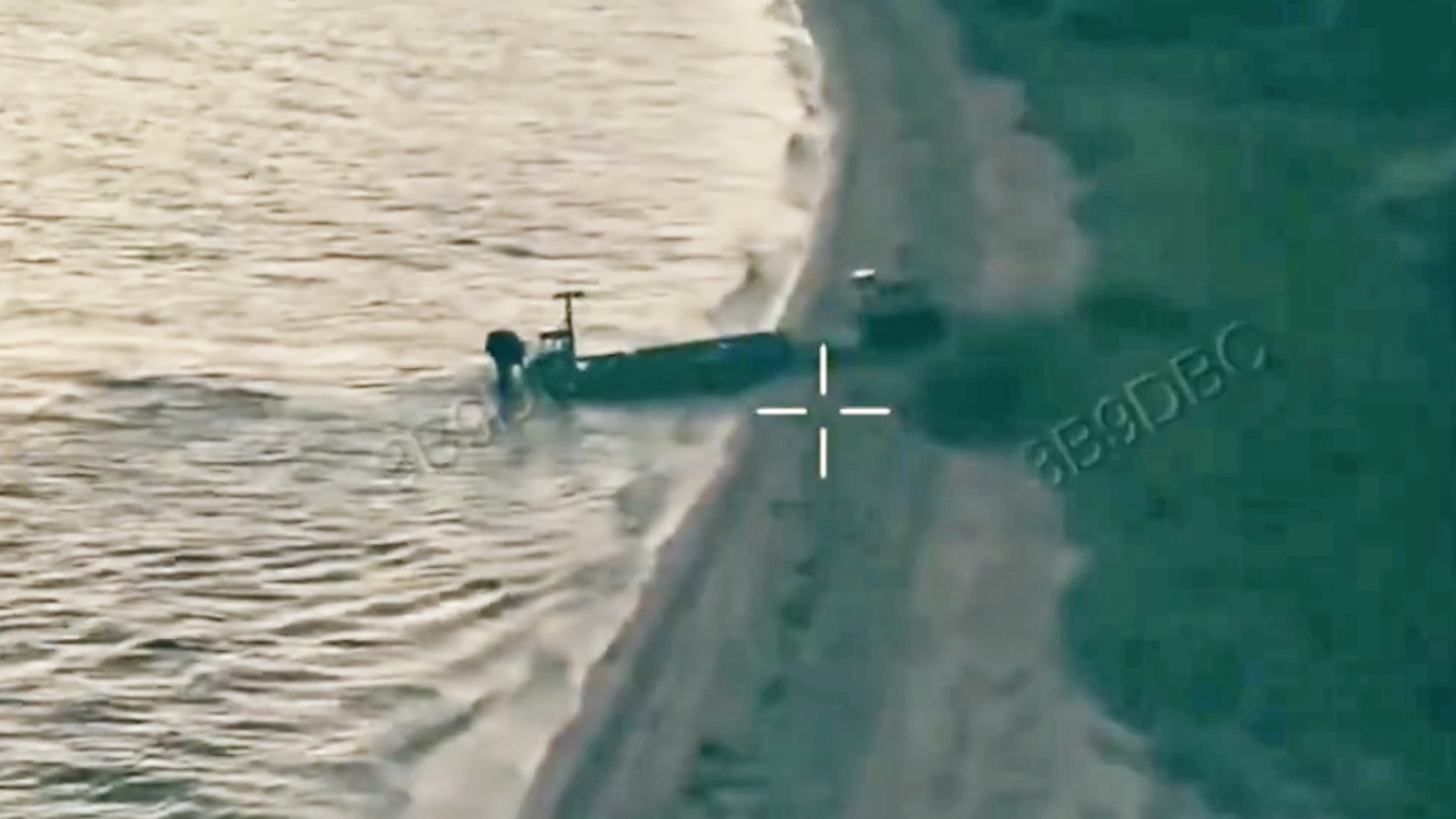 twz.com - Thomas Newdick - Ukraine Lands Armed Robot Ashore In Russian-Held Territory Via Drone Boat