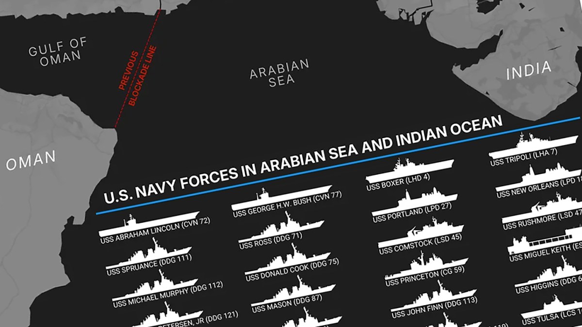 Here Are The U.S. Navy Warships Available To Support The Blockade Of Iran