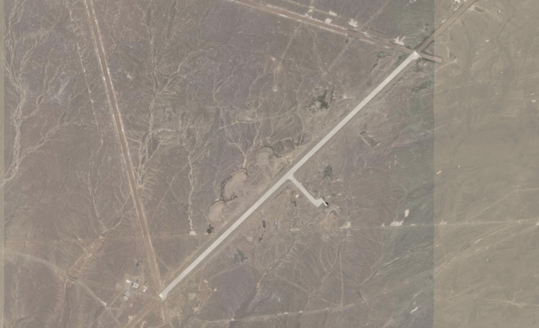Bird's-eye view of the flight-test facility back in 2020 before the major expansion began.