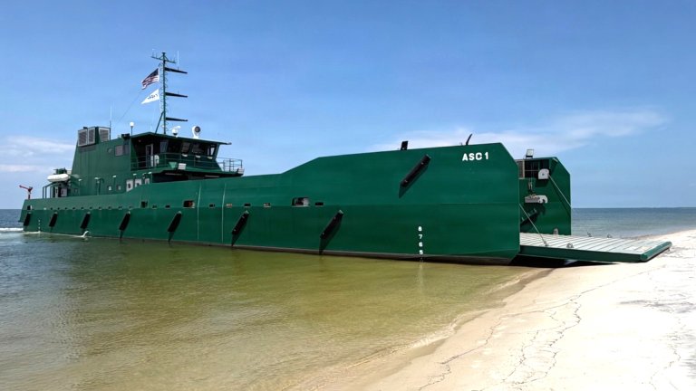 New Beach Landing Vessel For The Marine Corps Breaks Cover