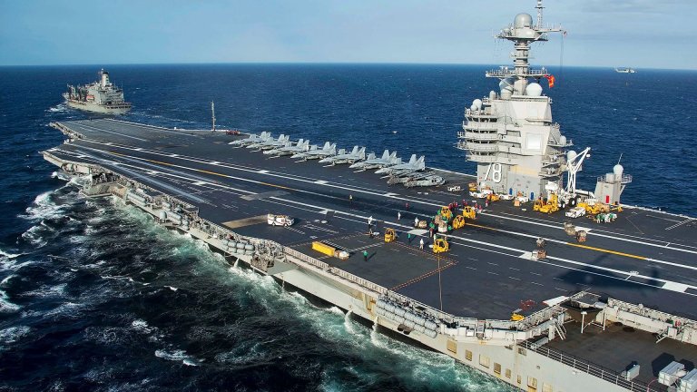 The U.S. Navy is reportedly evaluating a major change to the Ford class aircraft carrier design that would move the island superstructure further forward on the flight deck.