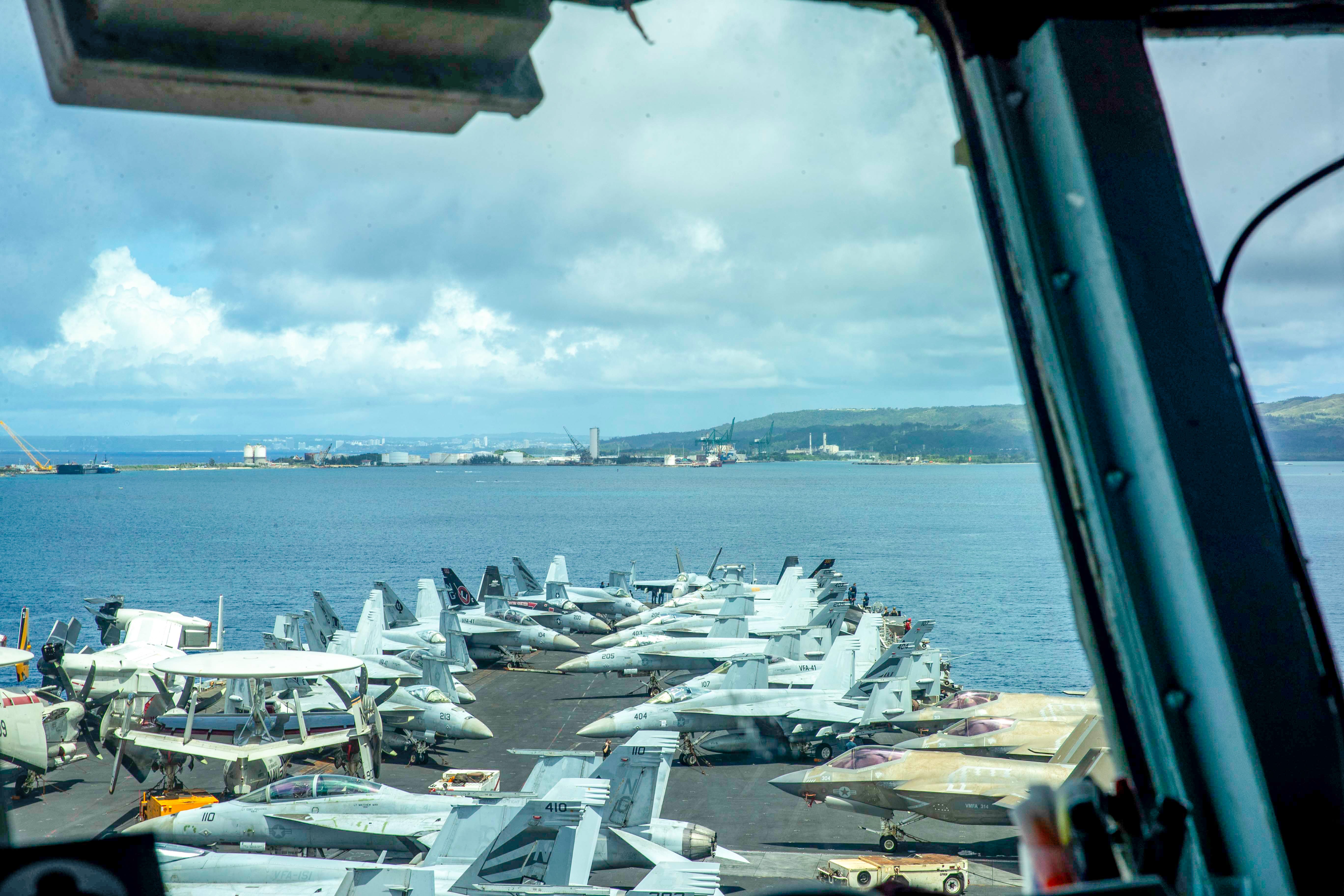 Abraham Lincoln is conducting routine operations in the U.S. 7th Fleet area of operations. Units assigned to 7th Fleet conduct continuous patrols to deter aggression, strengthen alliances and partnerships and advance peace through strength.