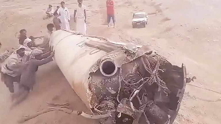 Images circulating online show what appears to be debris from a Chinese DF-15-series short-range ballistic missile in Marib. Several open-source accounts have identified the weapon specifically as a DF-15A and suggested that it was launched by Saudi Arabia.