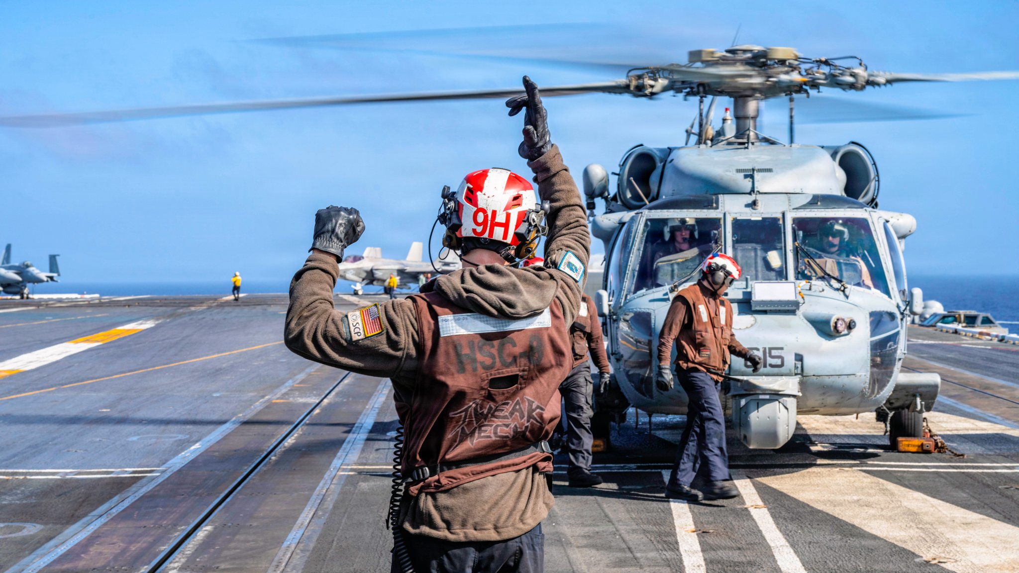 Flight deck of USS Theodore Roosevelt. U.S. Navy photo