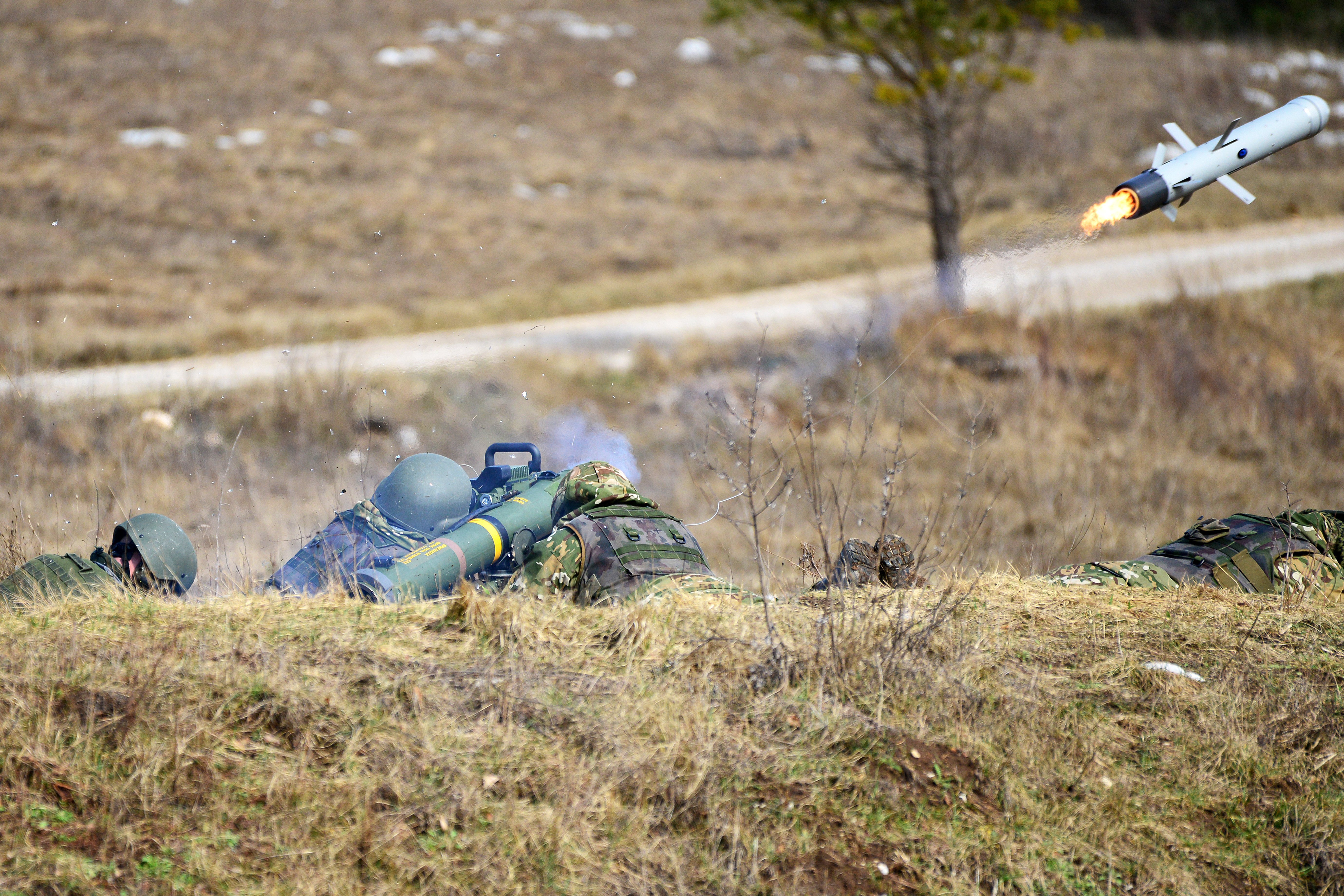 Slovenian army soldiers of 10th Infantry Regiment engage targets with a Spike long range anti-tank guidance missile during a live-fire exercise as part of Exercise Rock Sokol at Pocek Range in Postonja, Slovenia, March 4, 2016. Exercise Rock Sokol is a bilateral training exercise between U.S. Soldiers assigned to 173rd Airborne Brigade and the Slovenian Armed Forces, focused on small-unit tactics and building on previous lessons learned, forging the bonds and enhancing readiness between allied forces. The 173rd Airborne Brigade is the U.S. Army's Contingency Response Force in Europe, providing rapidly-deploying forces to the U.S. Army Europe, Africa and Central Command areas of responsibility within 18 hours. The brigade routinely trains alongside NATO allies and partners to build stronger relationships and strengthen the alliance. (U.S. Army photo by Visual Information Specialist Davide Dalla Massara/Released)
