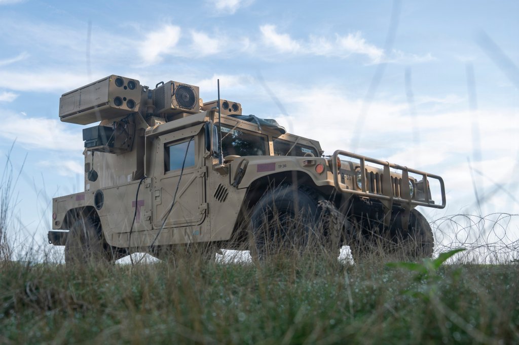 An Army Avenger air defense system stands ready during a NORAD Temporary Flight Restriction enforcement mission in Bedminster, New Jersey, Aug. 9, 2026. NORAD employed a combination of airborne and ground-based capabilities to monitor and protect the airspace during the enforcement of Federal Aviation Administration-established TFRs. The integrated defense posture demonstrates NORAD’s layered approach to aerospace warning and control in support of Operation NOBLE EAGLE, its mission to defend the airspace of North America. (U.S. Air Force photo by Lt. Col. Andrew Scott)