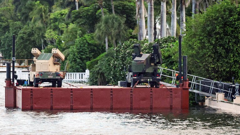 There are Avenger air defense systems protecting President Donald Trump's Mar-a-Lago estate and the nearby Donald J. Trump International Airport in Palm Beach, Florida.