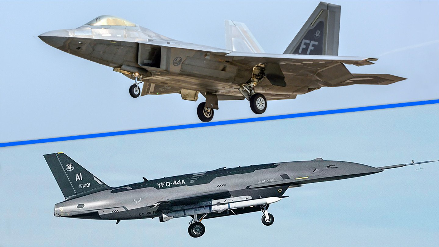 A pilot flying an F-22 Raptor fighter has issued commands to a YFQ-44A Fury Collaborative Combat Aircraft (CCA) drone in a first-of-its-kind test.