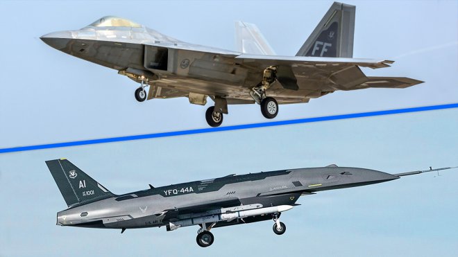 A pilot flying an F-22 Raptor fighter has issued commands to a YFQ-44A Fury Collaborative Combat Aircraft (CCA) drone in a first-of-its-kind test.