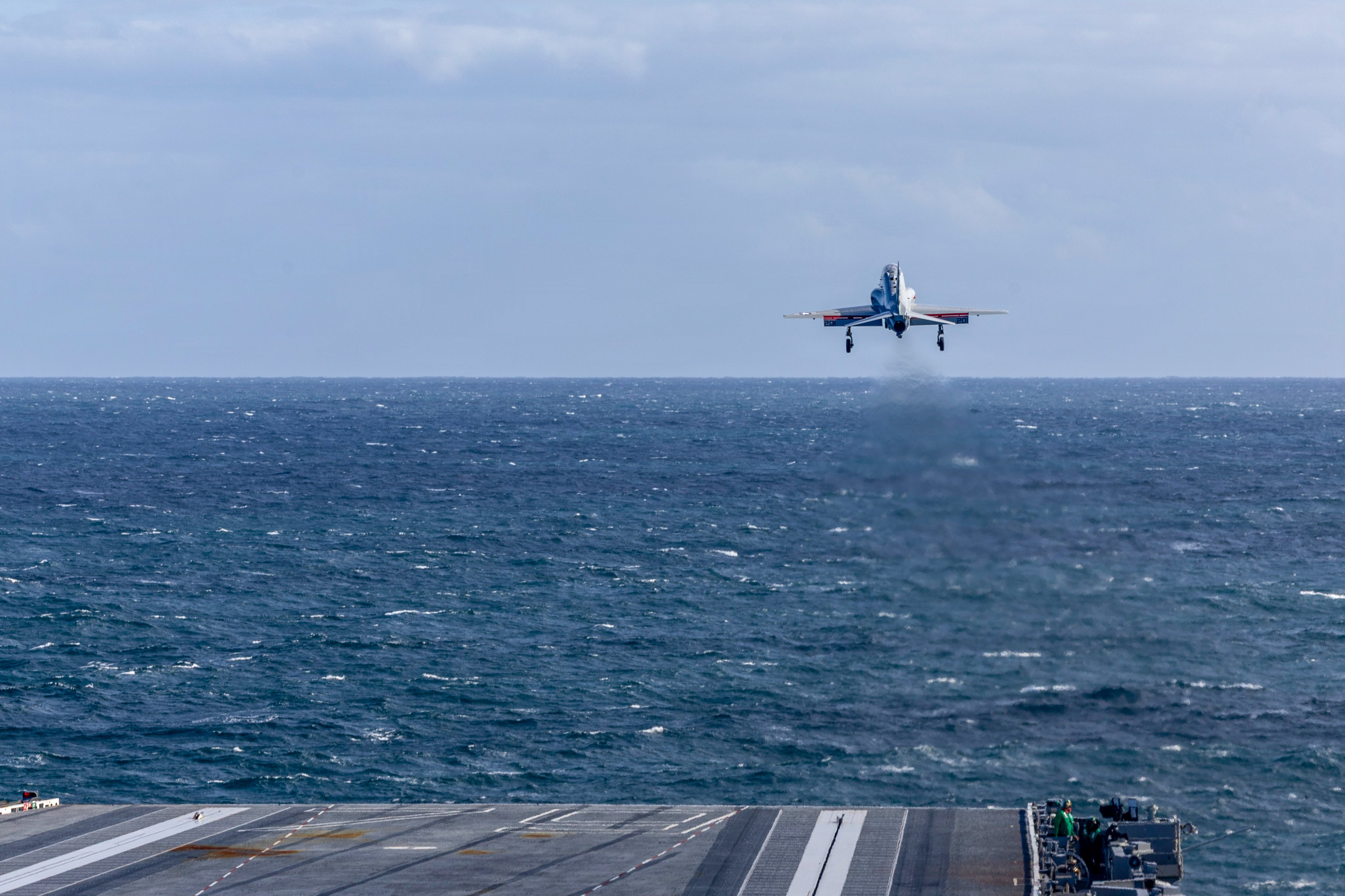 A T-45C Goshawk, attached to the
