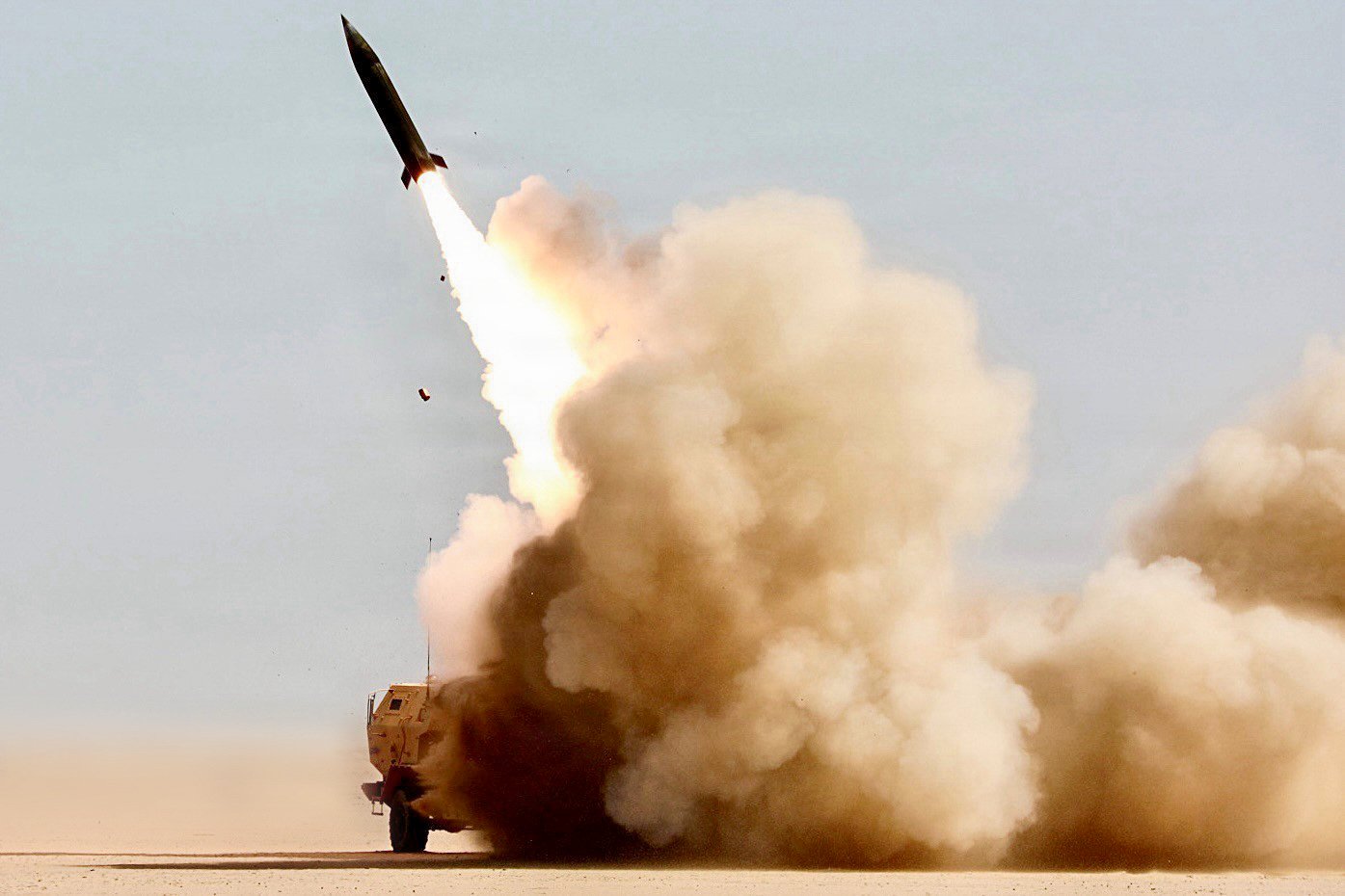 M142 High Mobility Artillery Rocket Systems (HIMARS) conduct live-fire missions during Operation Epic Fury in the U.S. Central Command area of responsibility. (U.S. Army Photo)