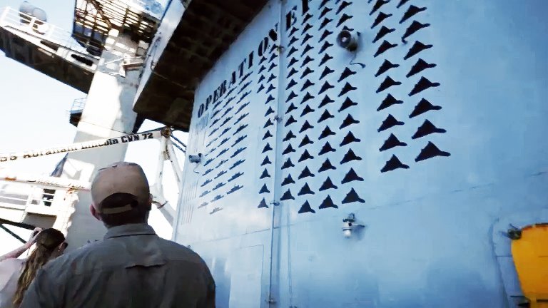 USS Abraham Lincoln came home from war sporting kill marks.
