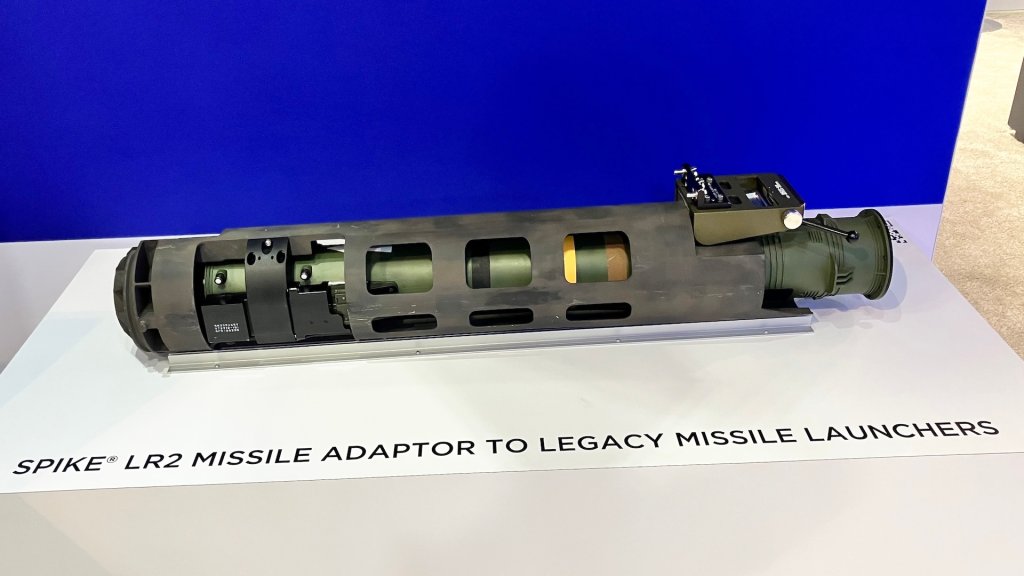 Rafael USA and Leonardo DRS have advanced a capability that would allow fighting vehicles equipped with legacy Tube-launched, Optically tracked, Wire-guided (TOW) missile launchers to fire Rafael’s SPIKE LR2 anti-armor missiles. The effort builds on a demonstration dating back to 2021, with the companies now presenting a more mature adapter solution designed to integrate the Israeli-made missile into existing platforms.
