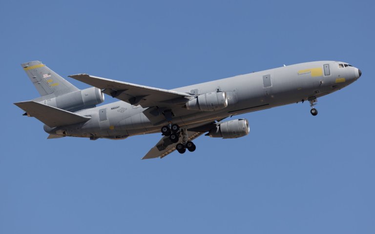 One of the KC-10A Extender aerial refueling tankers the U.S. Air Force retired some two years ago has left the boneyard at Davis-Monthan Air Force Base in Arizona.