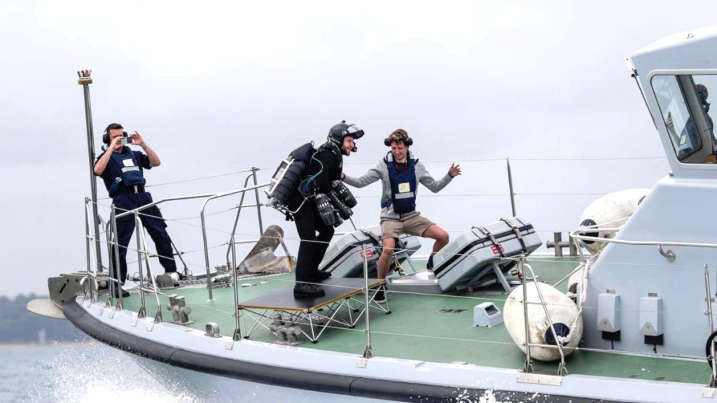 Jetpack Inventor Goes Zipping Between Royal Navy Boats In Open Water Tests