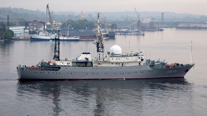 Trump Cites Russian Intelligence Ship Off East Coast During Intense Presser