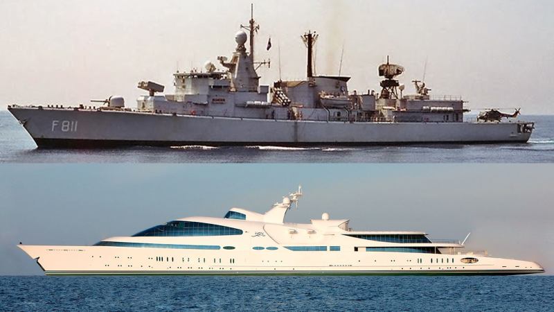 The Striking And Fast Superyacht ‘Yaz’ Was Born From A 40 Year Old Dutch Frigate’s Hull