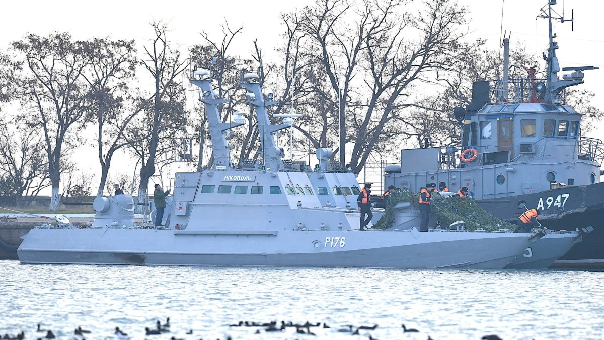 Ukrainian naval vessels during the 2018 Kerch Strait incident.