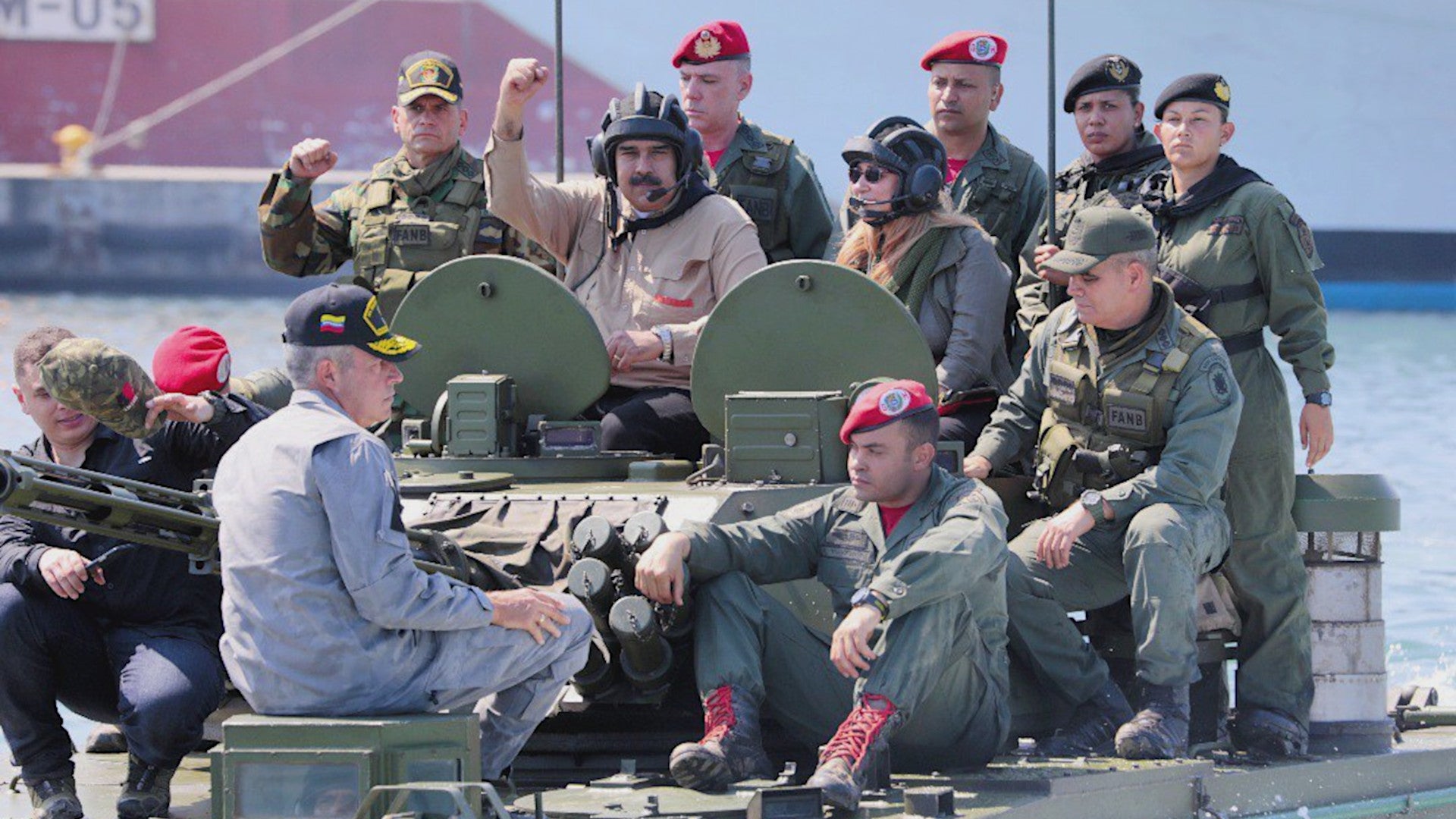 Maduro Dons Tanker Helmet And Rides Amphibious Vehicle In Cheesy