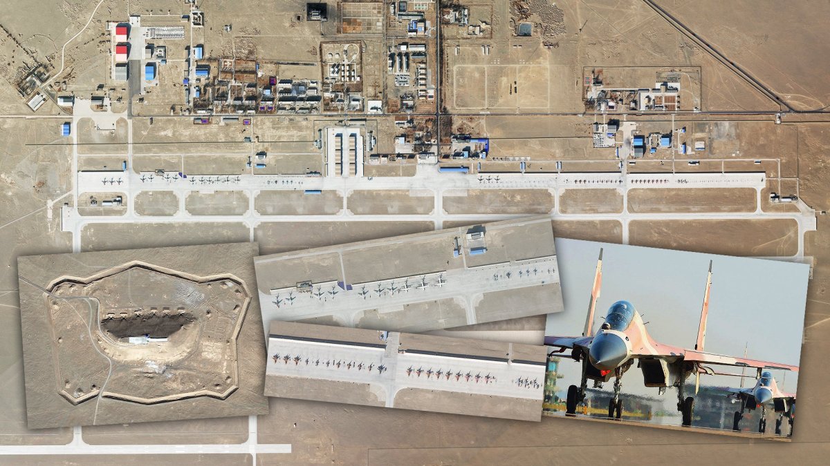 这个巨大的沙漠基地是中国版的美国内利斯空军基地