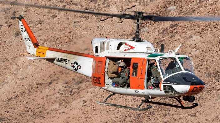 This Workhorse Huey Rescue Helicopter Flew President Reagan As Marine One In Its Previous Life