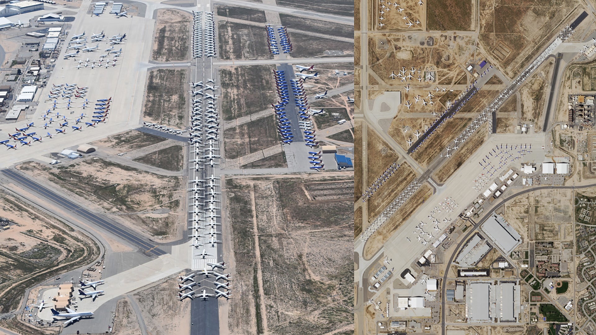 These Aerial And Satellite Photos Of An Airport Absolutely Stuffed