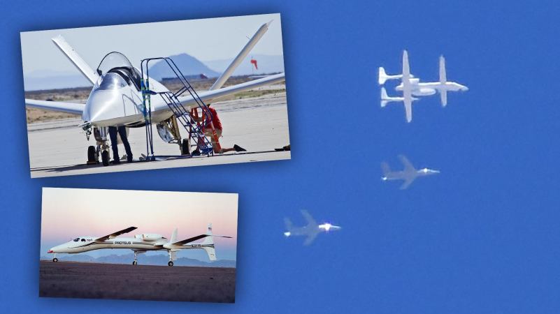 Scaled Composites’ Mysterious Stealthy Jets Spotted Working With High-Flying Proteus (Updated)