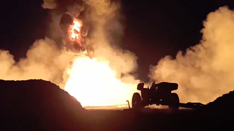 Watch Russian Troops Snuff Out An Oil Well Blaze With An Anti-Tank Gun
