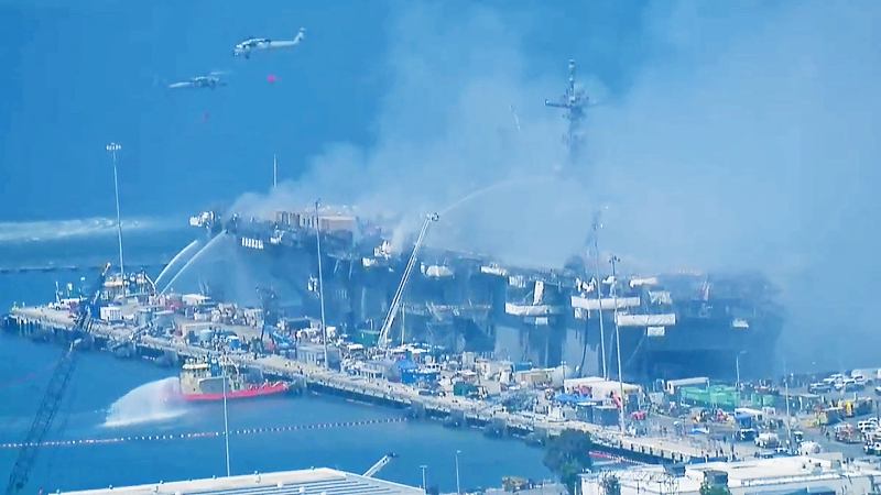 Two Decks Are Thought To Separate Fire On USS Bonhomme Richard From 1M Gallons Of Fuel (Updated)