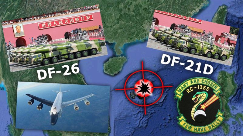 China Tests Long-Range Anti-Ship Ballistic Missiles As U.S. Spy Plane Watches It All