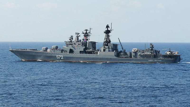 U.S. Navy Denies Russian Warship Forced Its Destroyer Out Of Disputed Pacific Waters
