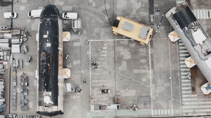 Watch Two French Submarine Halves Get Grafted Together In A Remarkable Repair Job