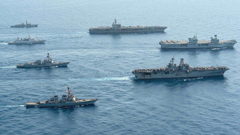 British Carrier Joins Forces With U.S. Flattop And Amphibious Assault Ship In Gulf Of Aden
