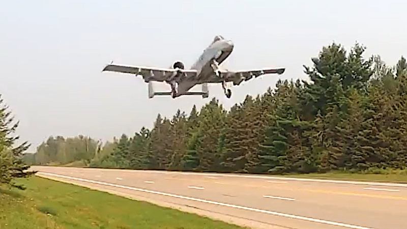 A-10 Warthogs Fly From A Michigan Highway (Updated)
