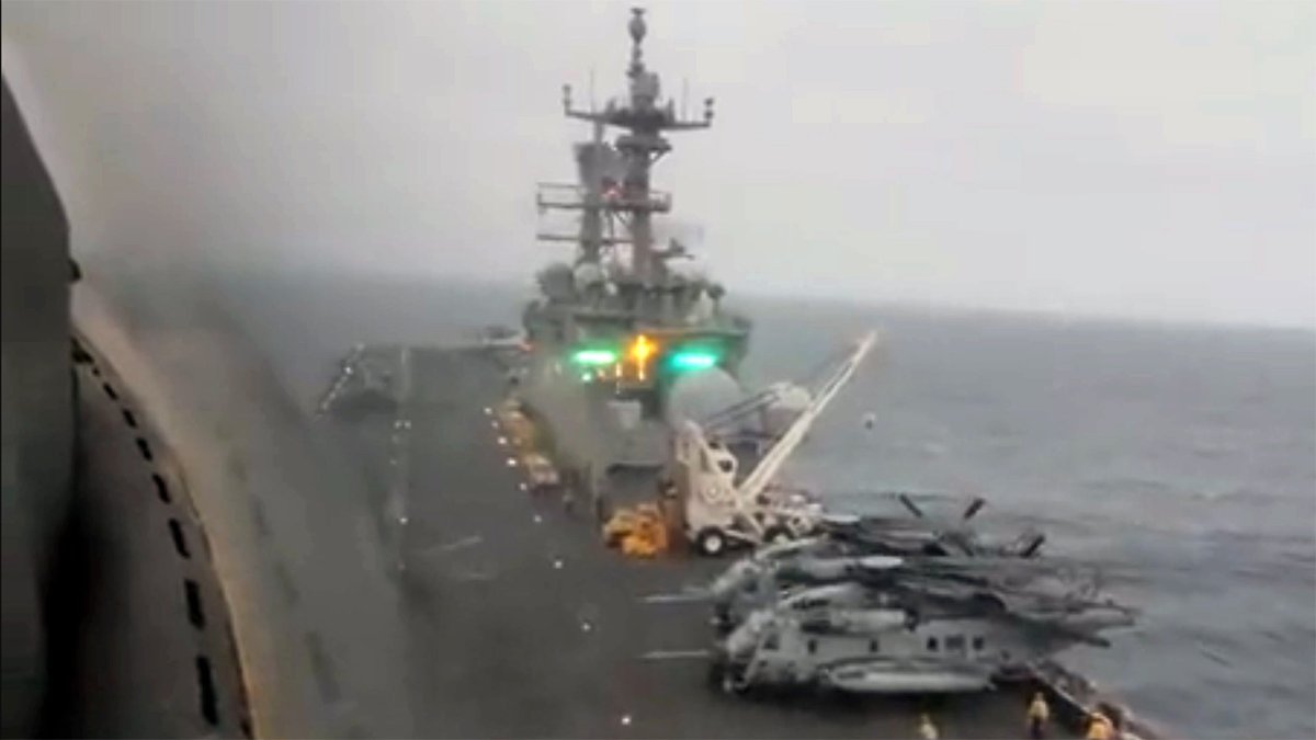 你见过AV-8B“鹞”式战斗机使用“肉丸”着陆装置在两栖攻击舰上降落吗？