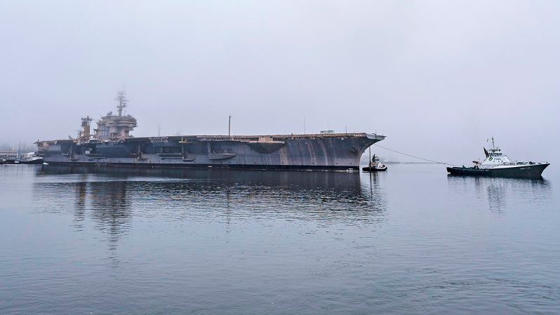 Famed Aircraft Carrier USS Kitty Hawk Is On Her Final Voyage To The Scrapper’s Torch